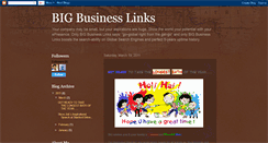 Desktop Screenshot of blog.bigbizlinks.com